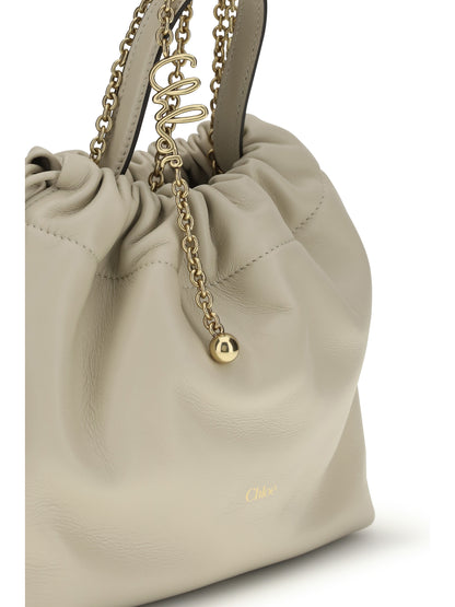 Chloé Icons leather chain Shoulder Bag - Cloudy Cream