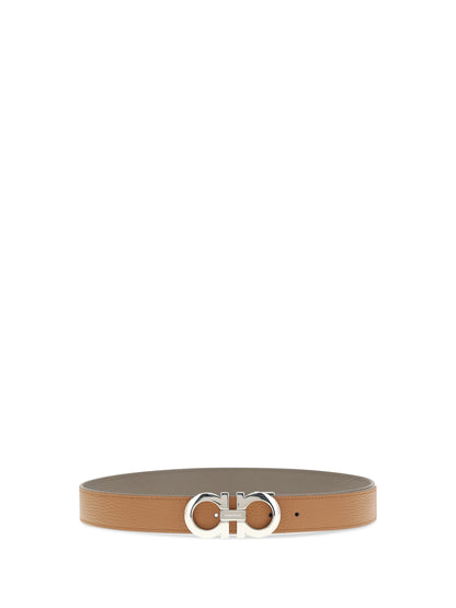 FERRAGAMO Reversible and adjustable Gancini Belt