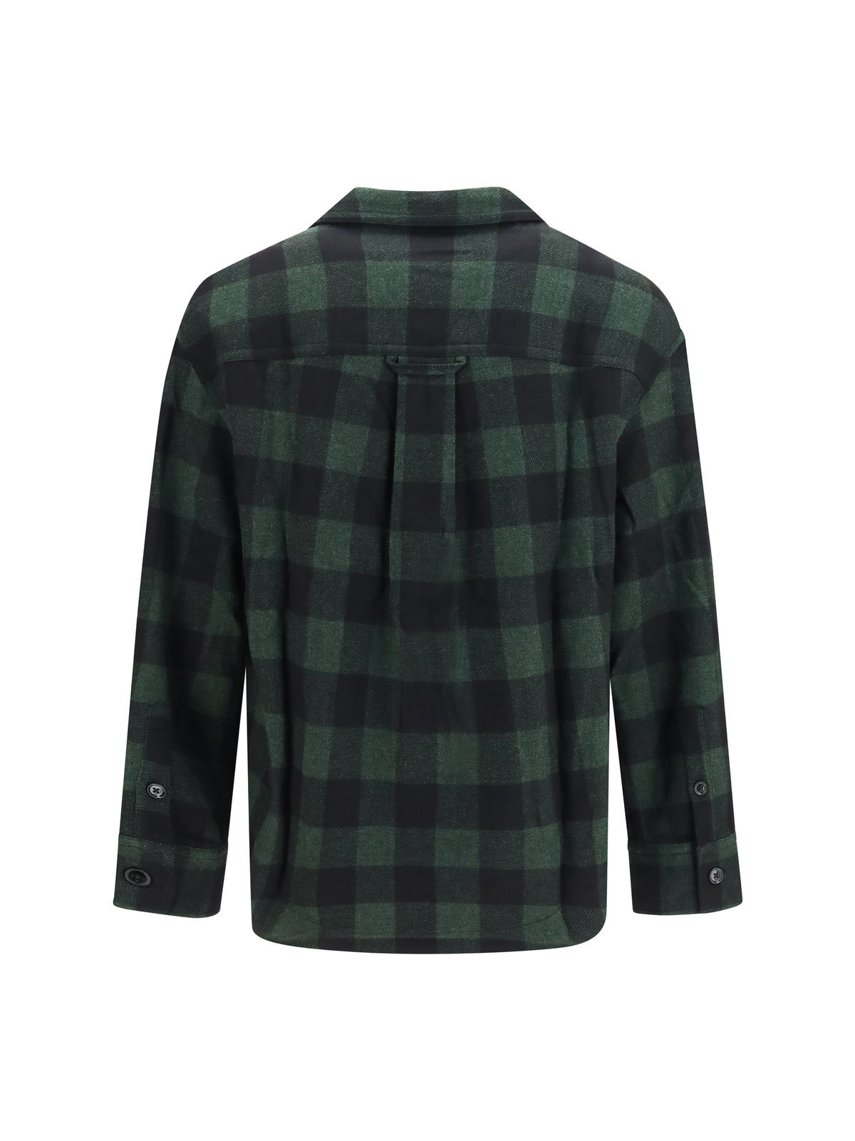 Ami Paris Checked virgin wool Shirt - Vert Bouteille/Noir