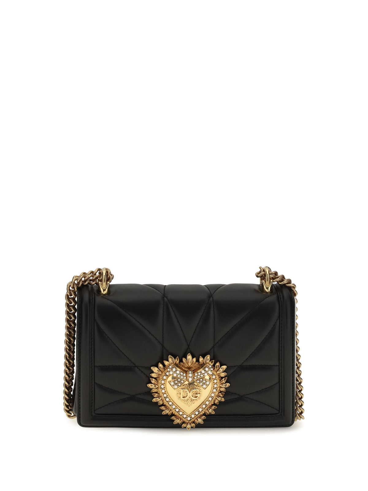Dolce & Gabbana Medium Devotion matelassé nappa Shoulder Bag - Black