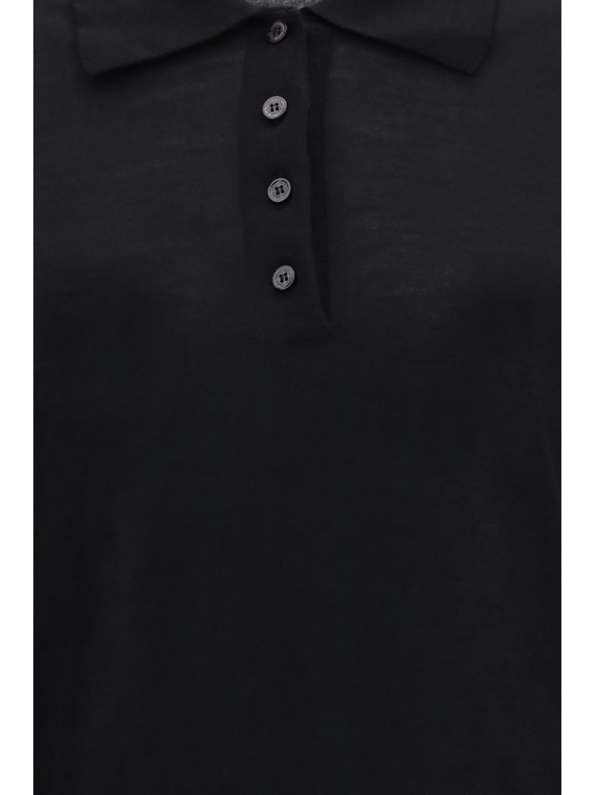 Golden Goose Long sleeve merino wool Polo - Black