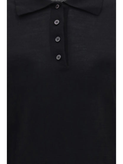 Golden Goose Long sleeve merino wool Polo - Black
