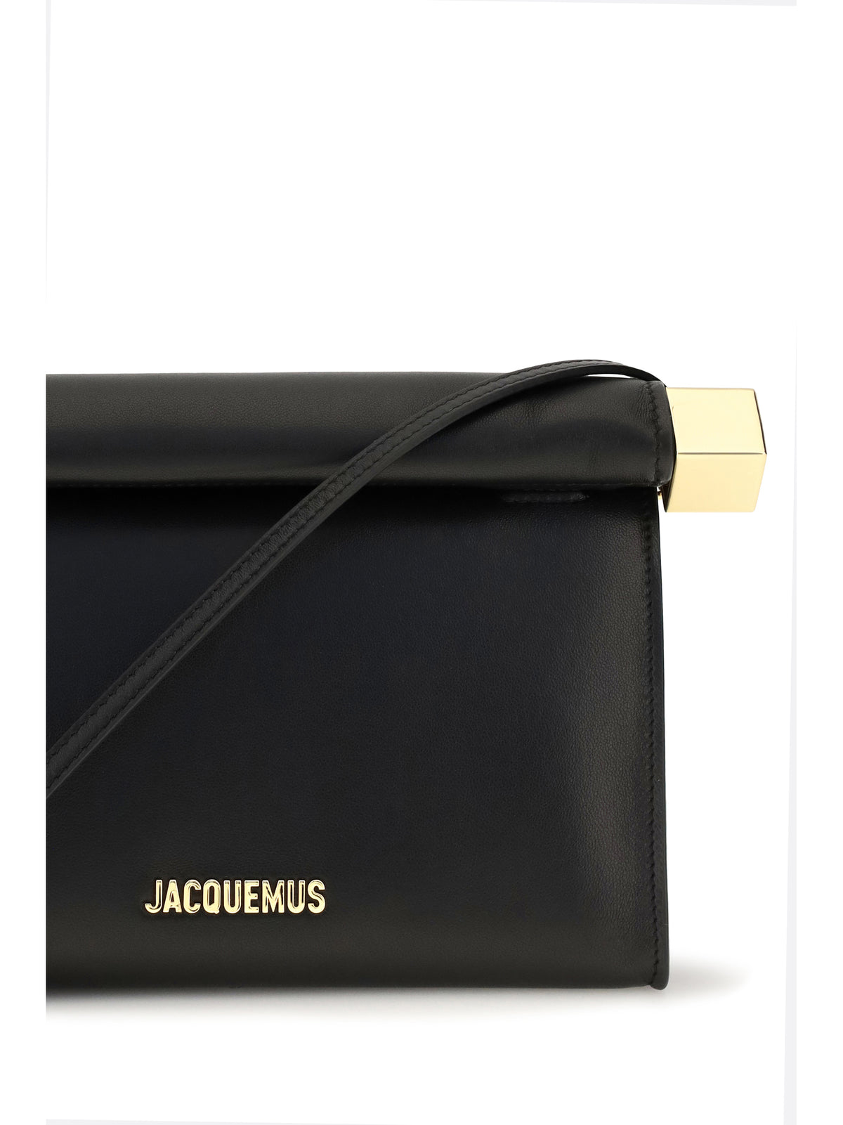 Jacquemus Rond Carré leather Shoulder Bag - Black