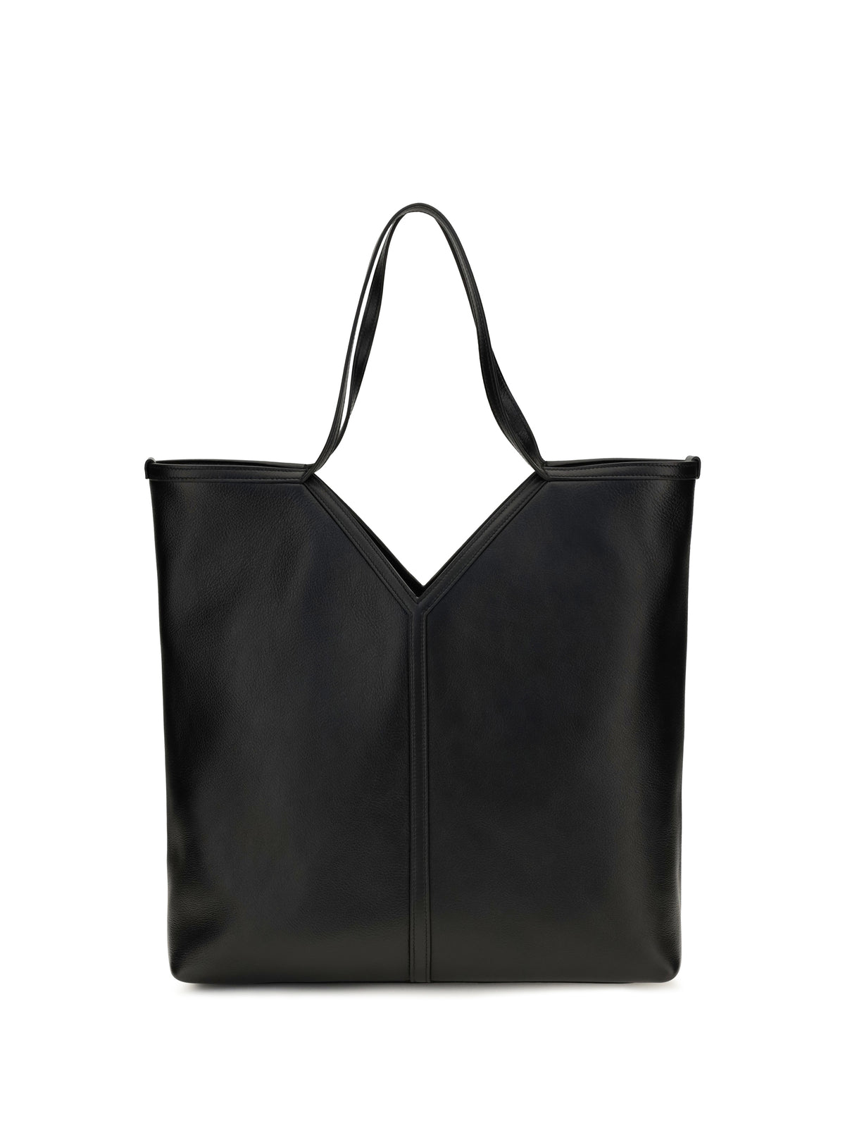 Saint Laurent Large Y leather Tote Bag - Black/Rustic Camel