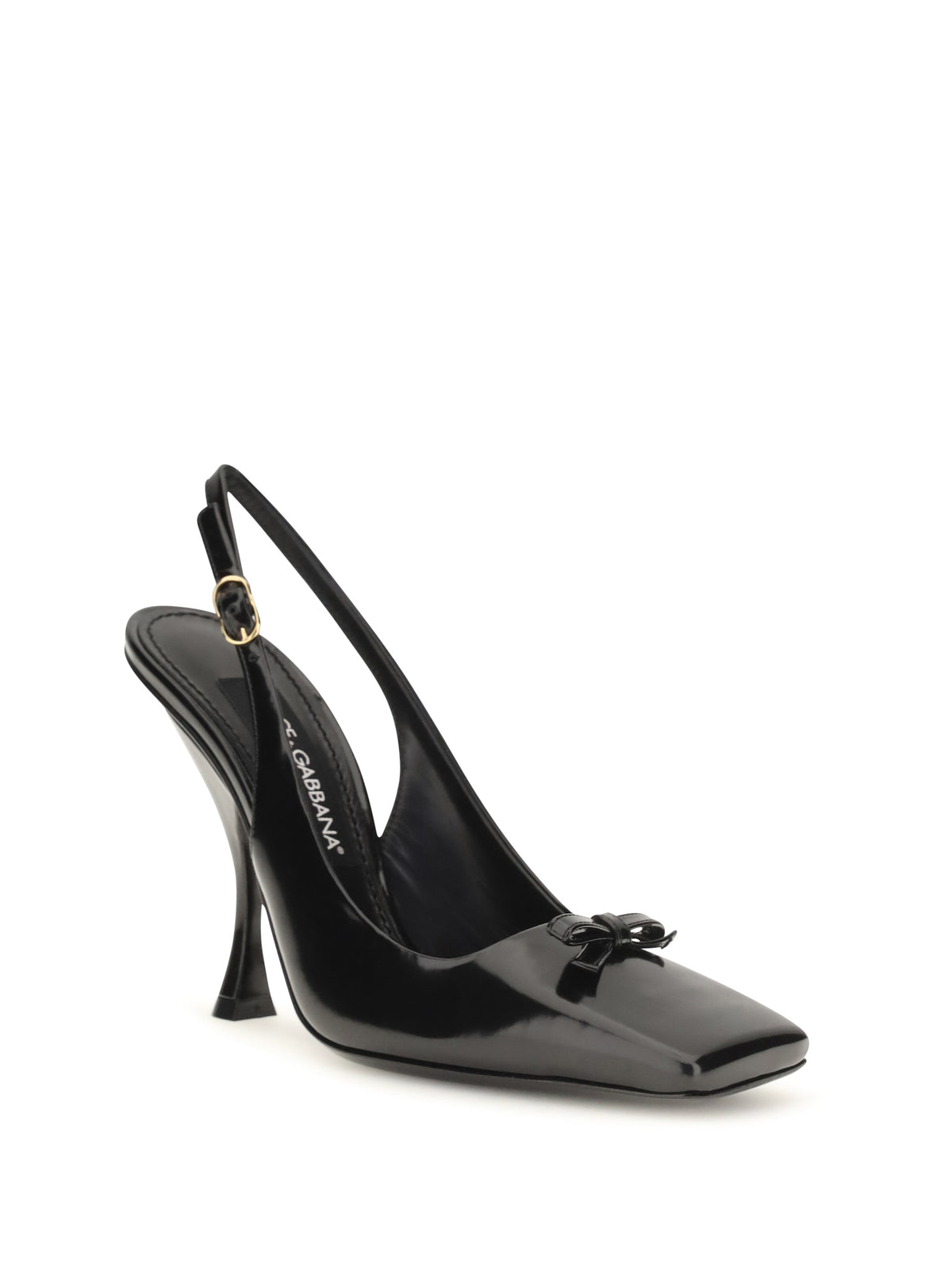 Dolce & Gabbana Leather Slingback Pumps - Black