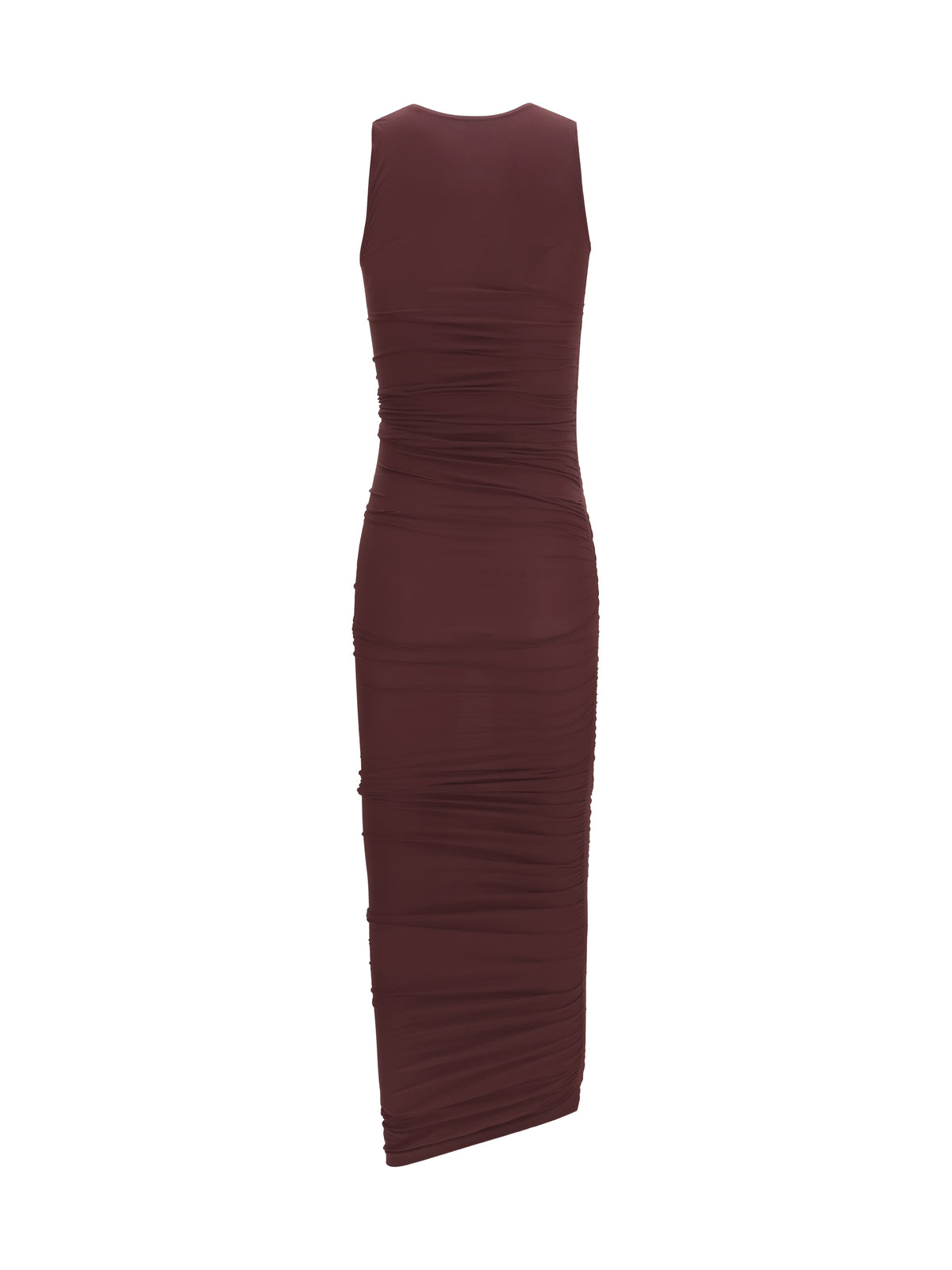 Wolford Asymmetric semi-sheer midi Dress - Wild Plum