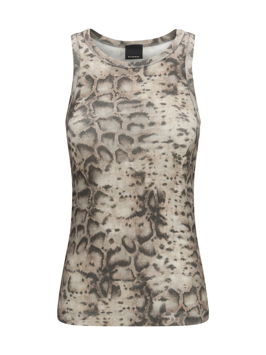 PINKO Snakeskin-print tank Top