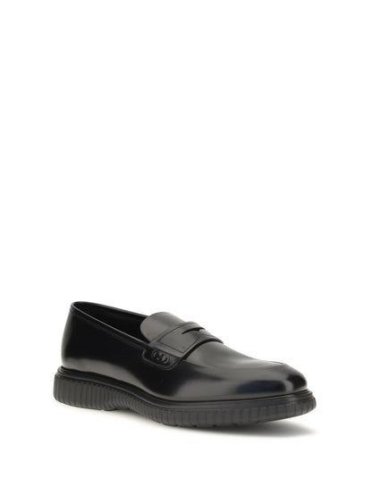 Ferragamo Brushed calfskin Loafers - Black