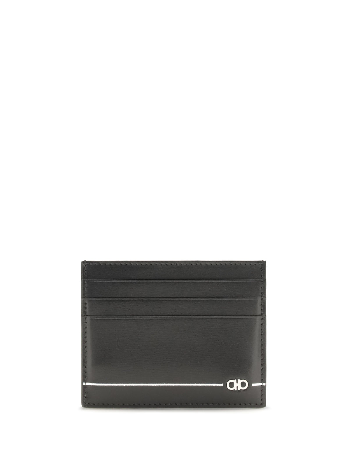 Ferragamo Leather Card Holder - Black