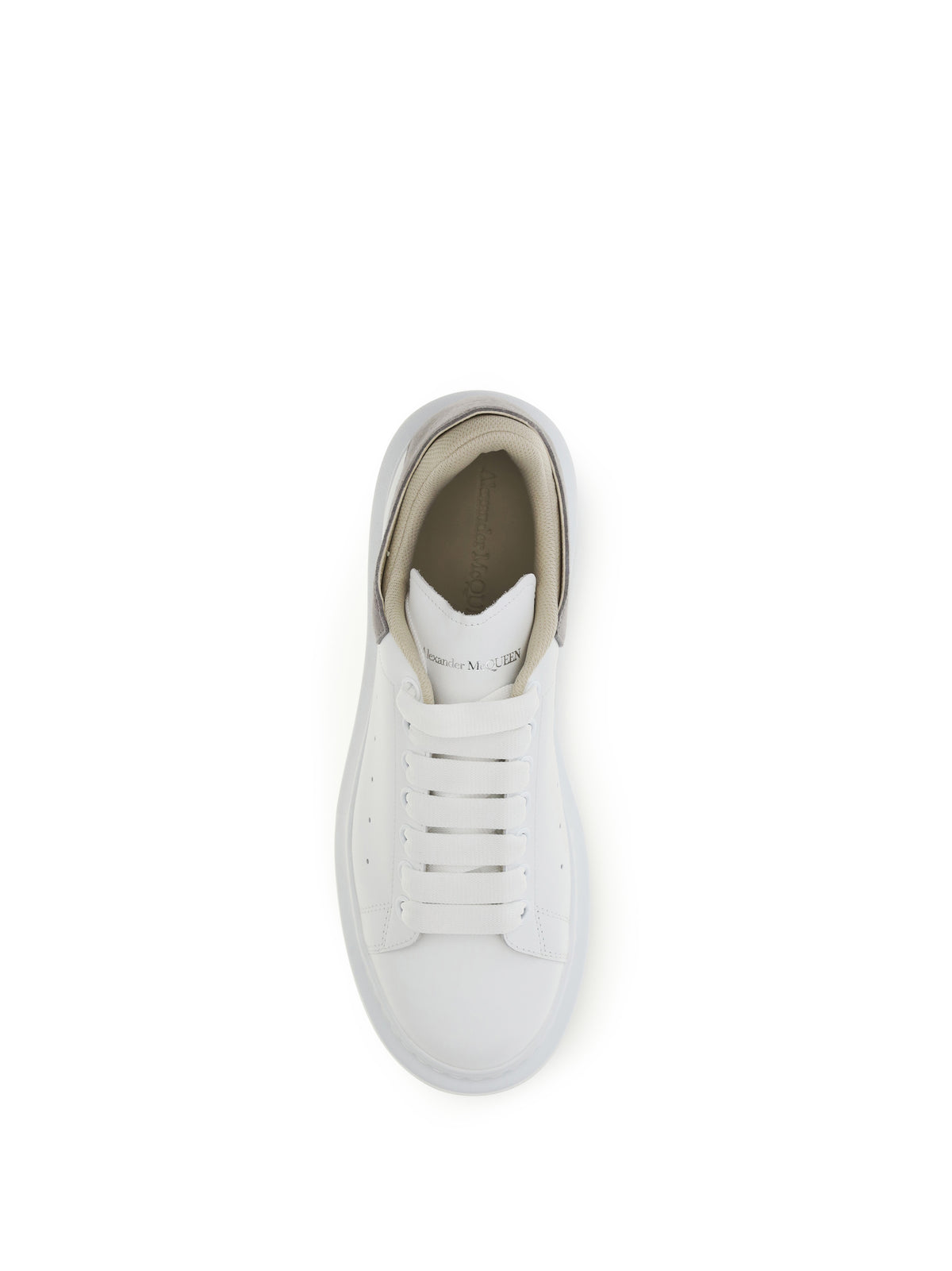 Alexander Mcqueen Oversized Sneakers with suede heel tab - White/Grey