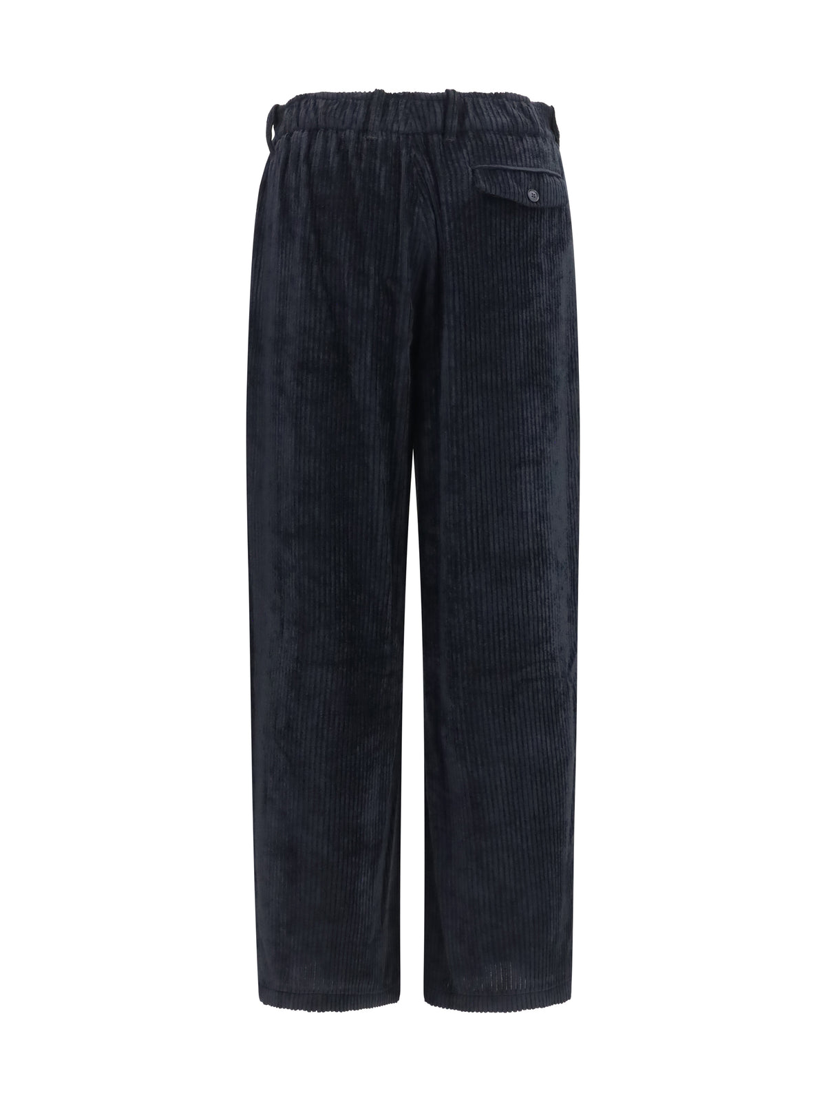 Giorgio Armani Wide-leg ribbed viscose velvet Pants - Anthracite