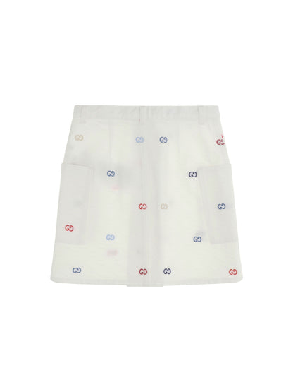 GUCCI GG cotton denim jacquard Skirt for Girl