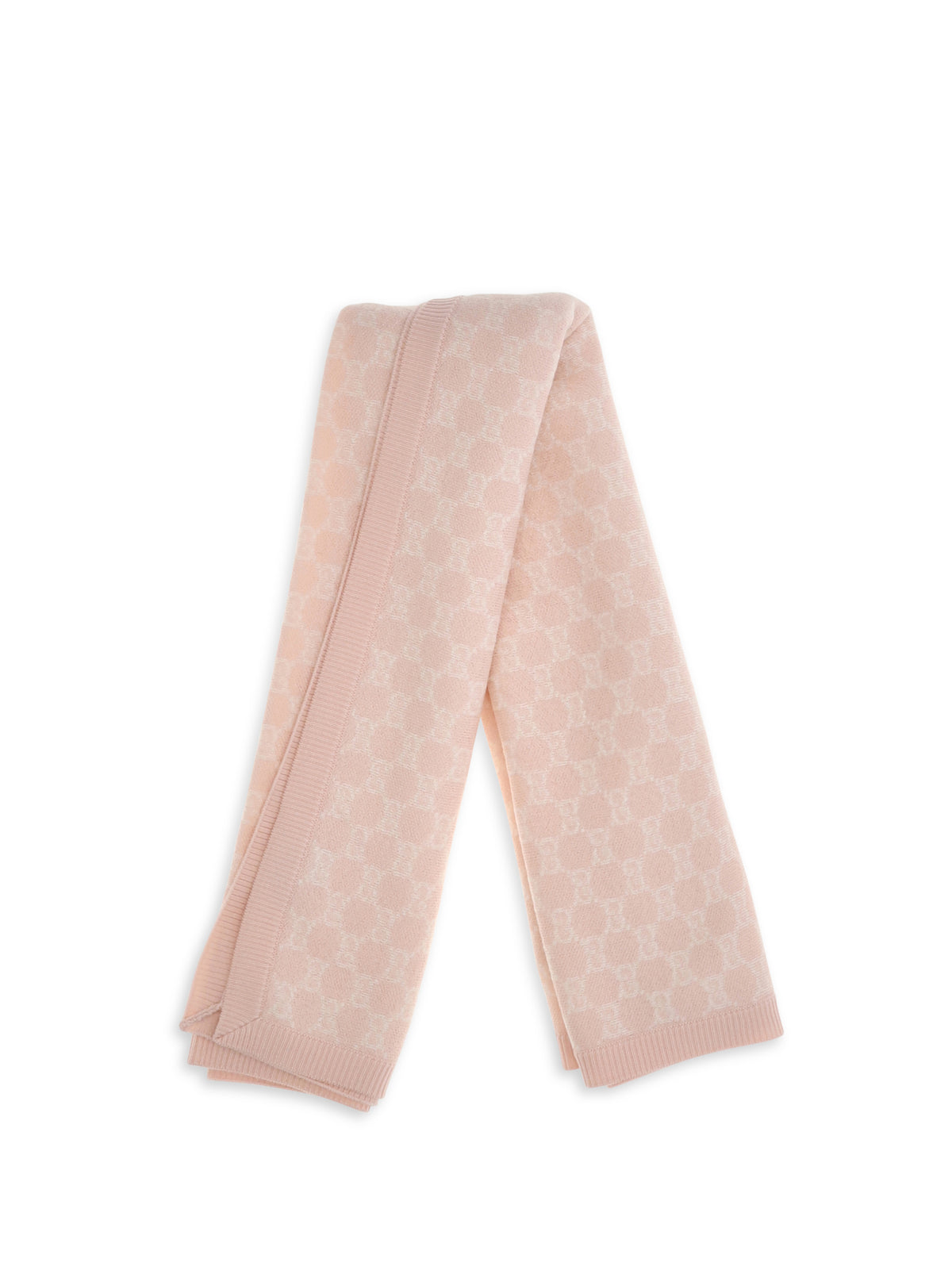 Gucci Wool Scarf for Girl - Pink/Ivory