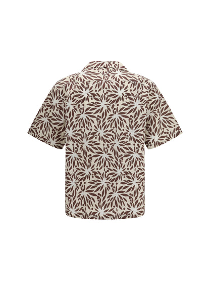 Prada Printed cotton bowling Shirt - Naturale+Bianco