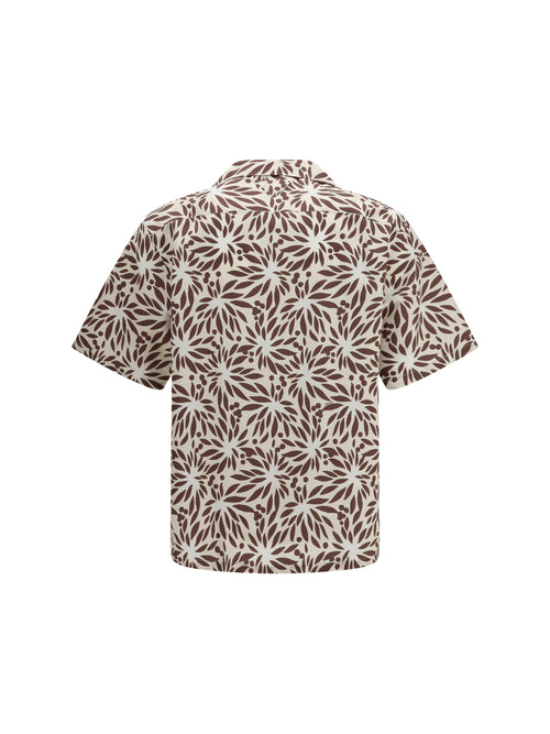 Prada Printed cotton bowling Shirt - Naturale+Bianco