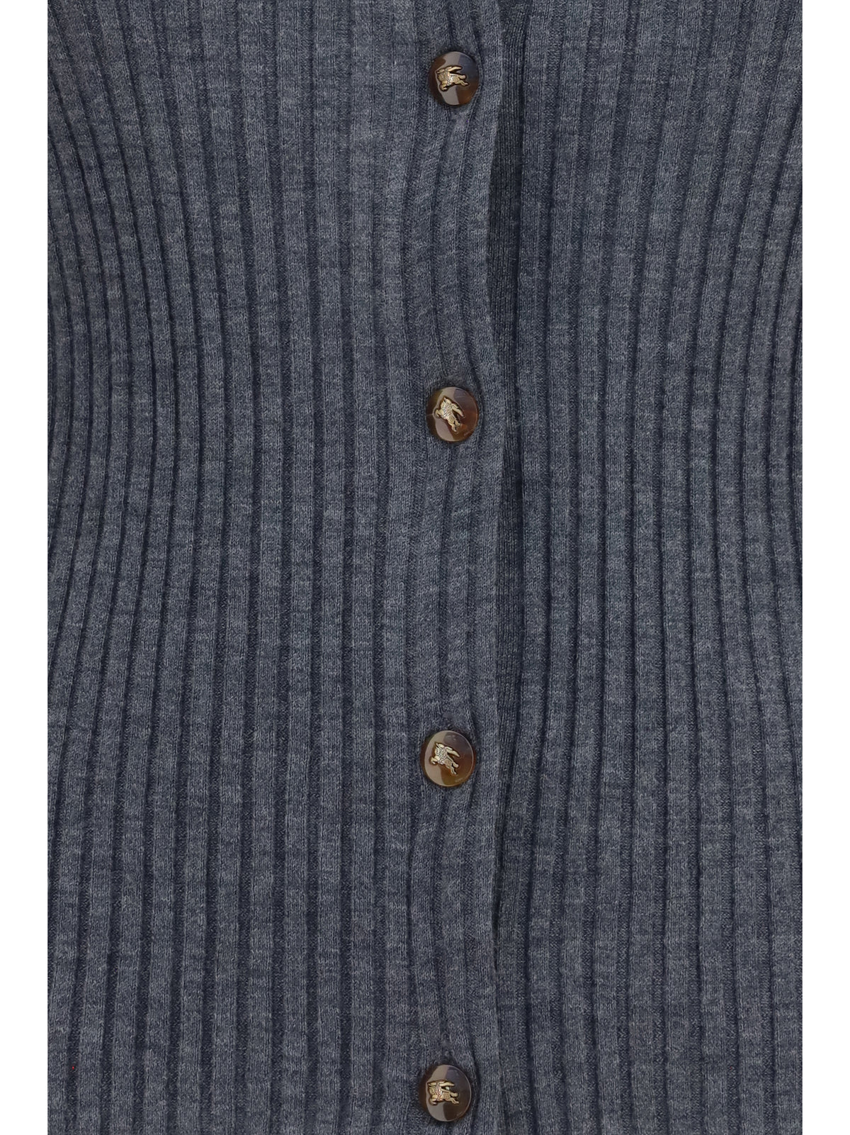Burberry Cashmere Cardigan - Grey Melange