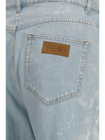 MM6 Maison Margiela Splatter effect Jeans - Light Blue