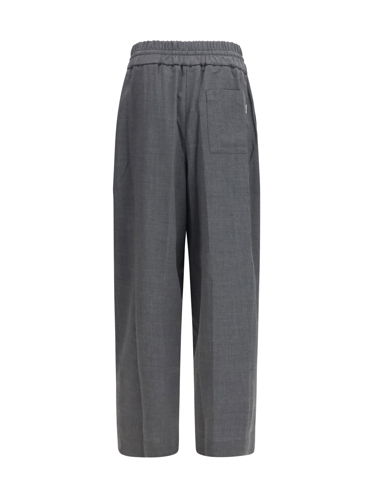 Ami Paris Wool Pants with elasticated waist - Gris Charcoal