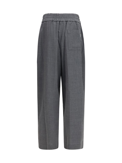 Ami Paris Wool Pants with elasticated waist - Gris Charcoal