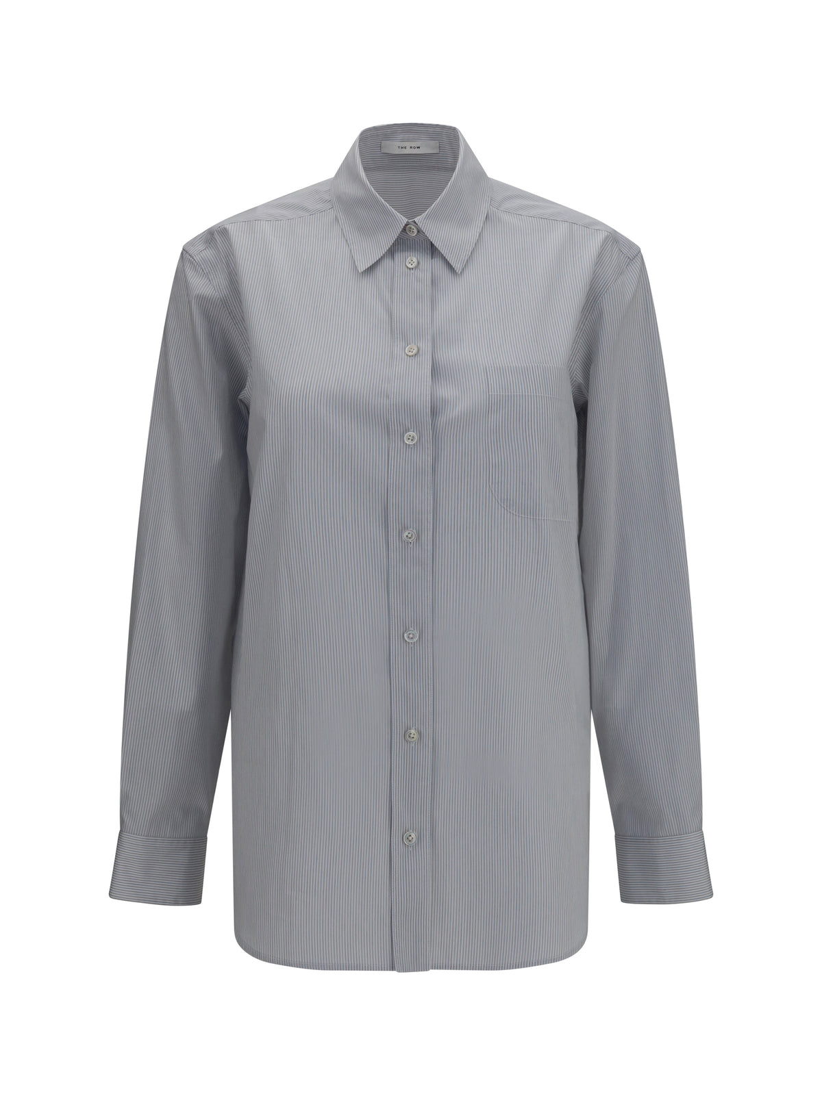 The Row Gavina Shirt - White Blue Stripe