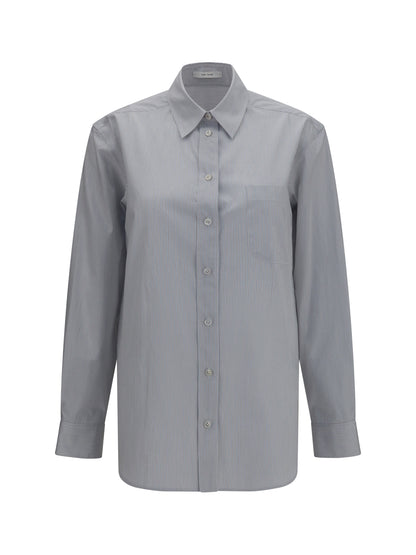 The Row Gavina Shirt - White Blue Stripe