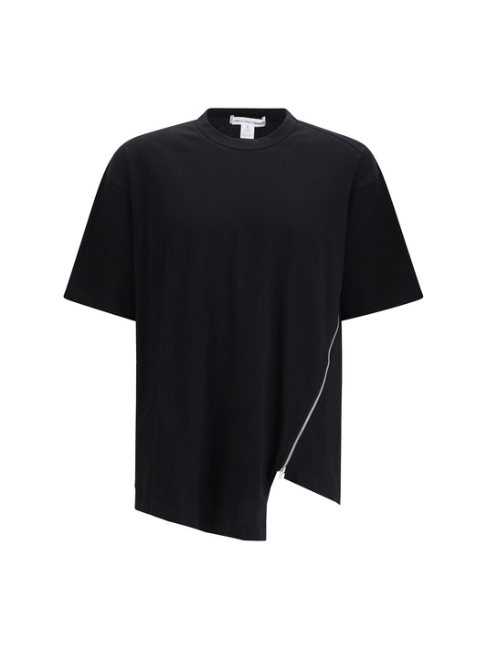 COMME DES GARÇONS SHIRT Cotton T-shirt with side zipper