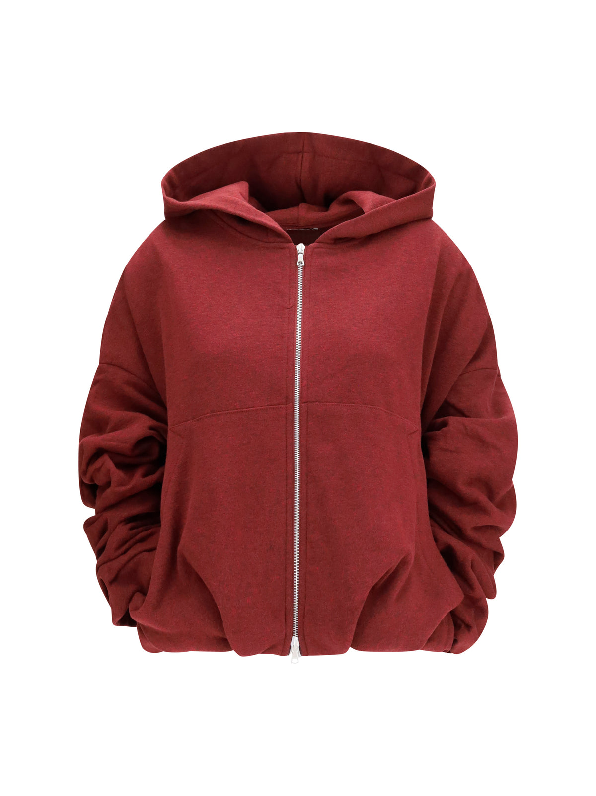 Dries Van Noten Draped cotton jersey Sweatshirt - Burgundy Melange