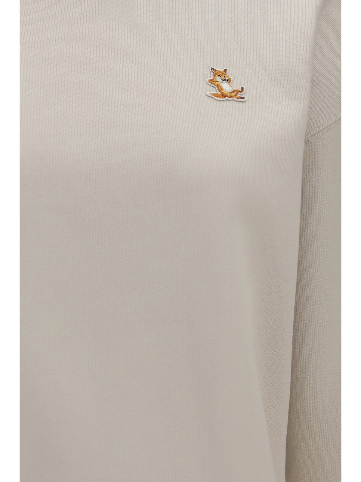 Maison Kitsuné Chillax Fox Comfort crewneck Sweatshirt - Moon Beige