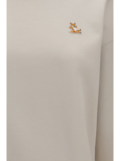 Maison Kitsuné Chillax Fox Comfort crewneck Sweatshirt - Moon Beige