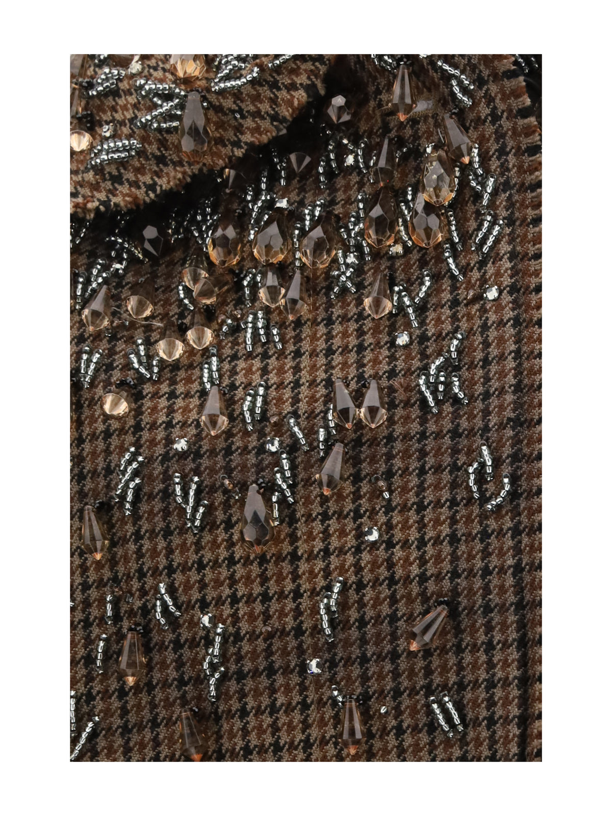 Prada Reversible single-breasted coat with gocce details - Acciaio+Tabacco