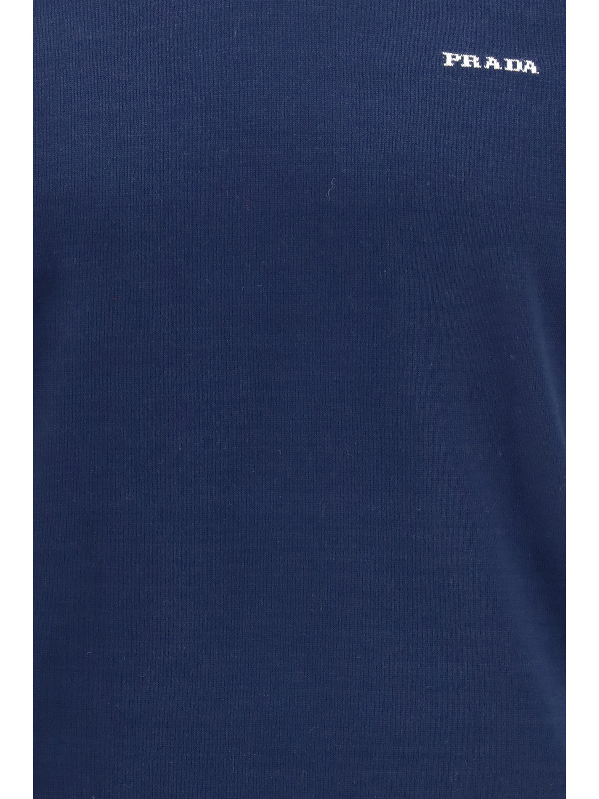 Prada C-Neck Knit in cotton - Bleu