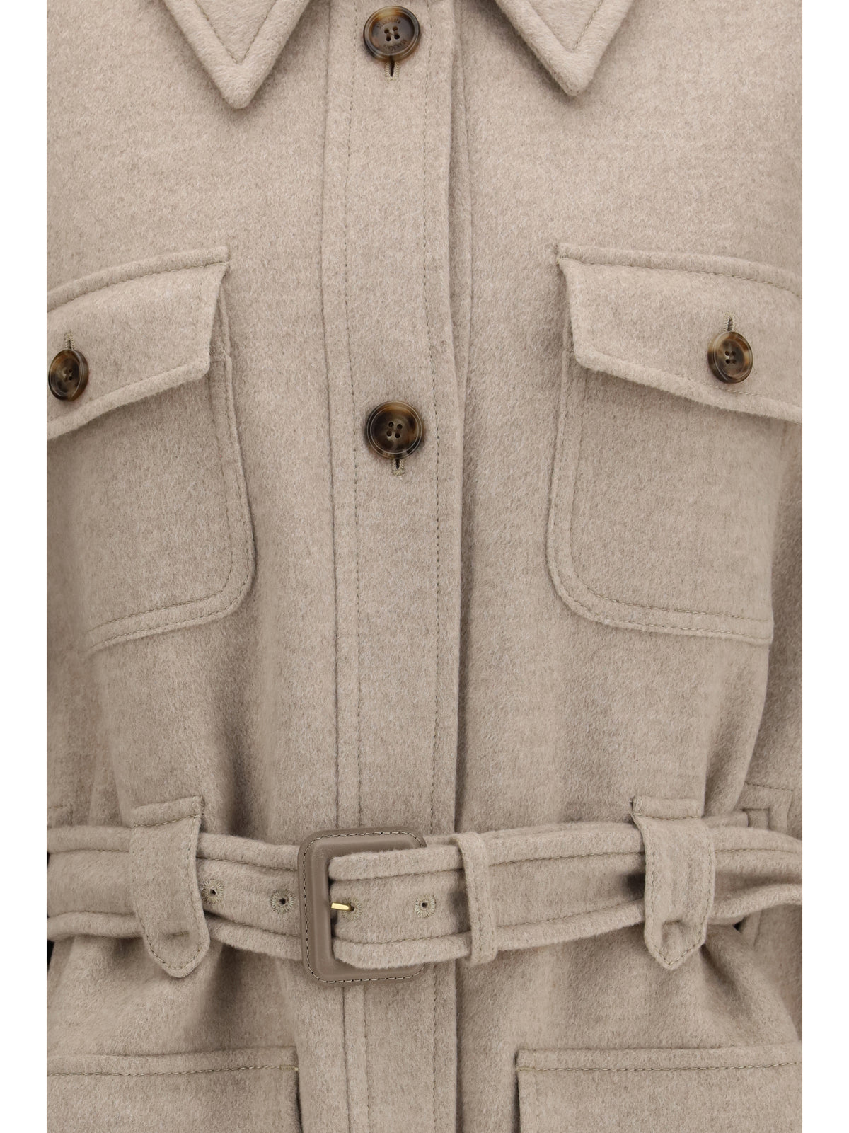 Max Mara Nettare cashmere Cape with belt - Roccia