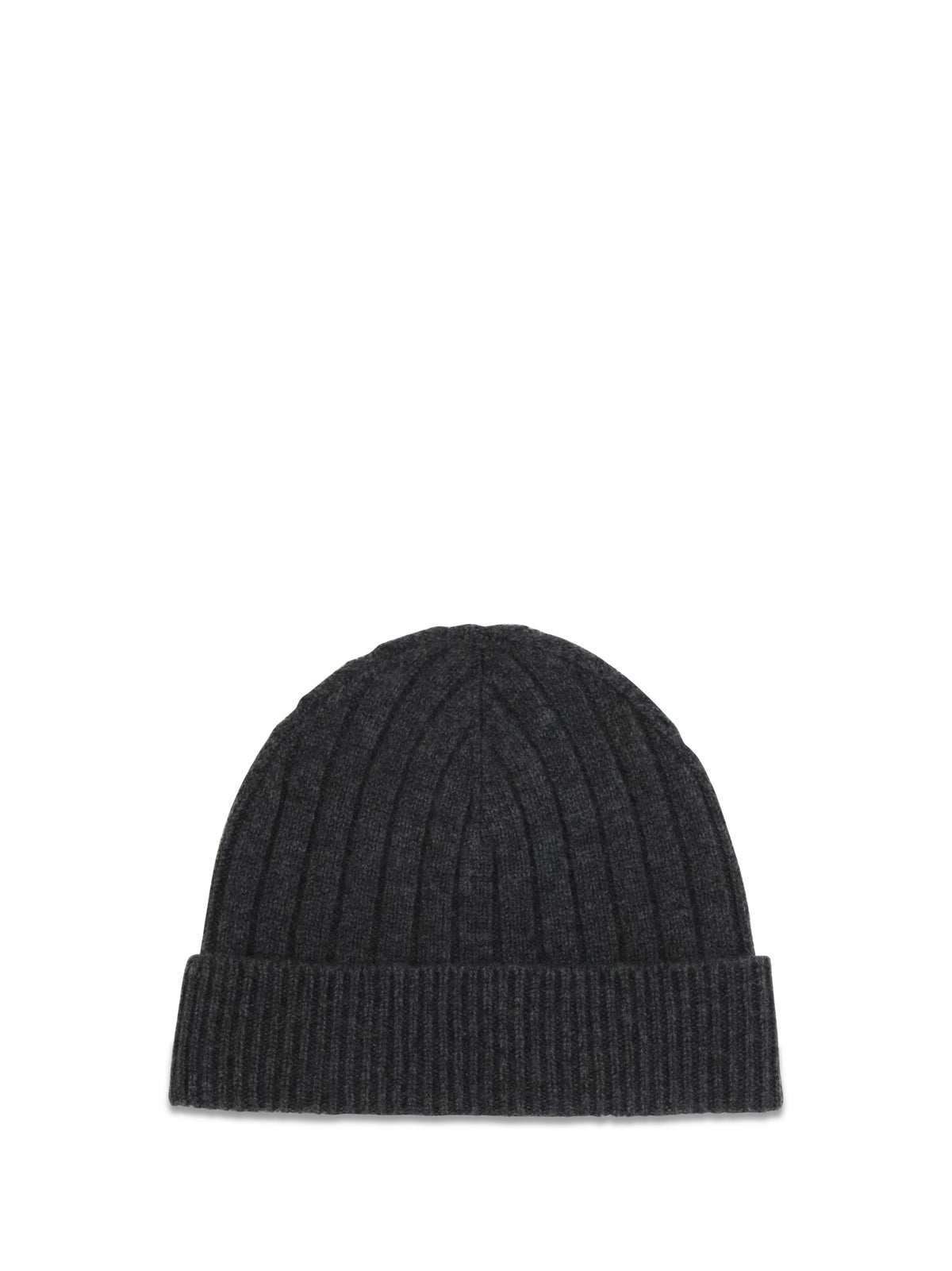 Kiton Wool Beanie Hat - Grey Dark/Grey Light