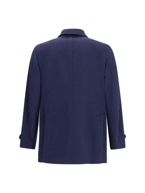 Brunello Cucinelli Double-breasted wool Coat - Blue Colorato+Rubino
