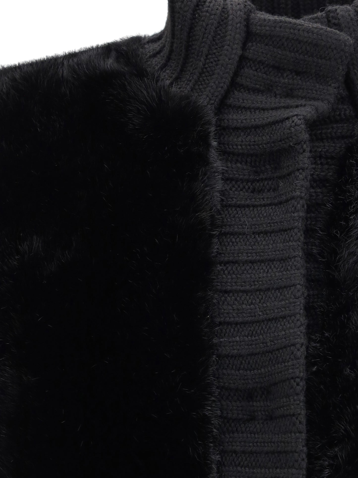 PINKO Long Vest in faux fur