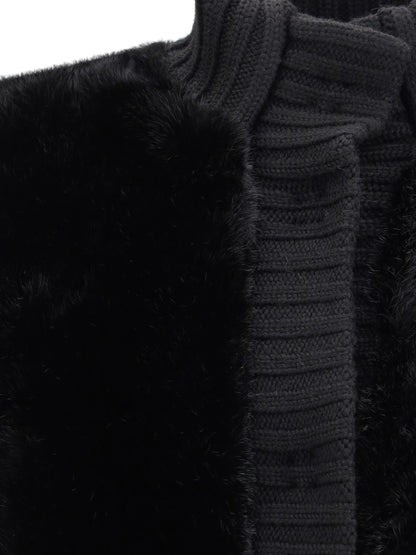 PINKO Long Vest in faux fur