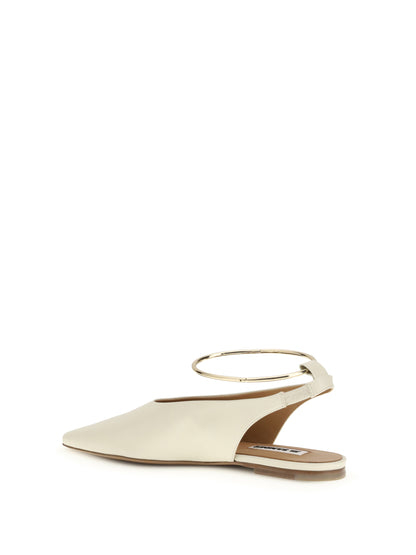 Jil Sander Ring Ballerinas - Bone