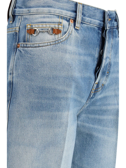 GUCCI Cotton denim flare Jeans