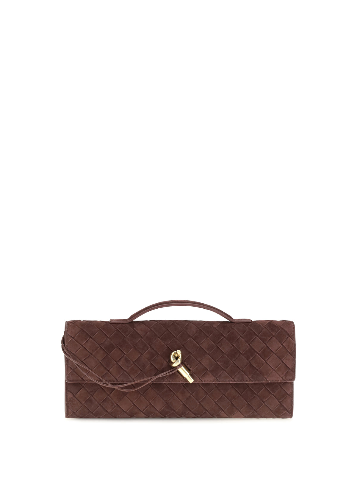 Bottega Veneta Andiamo Clutch - Deep Mahogany-M B