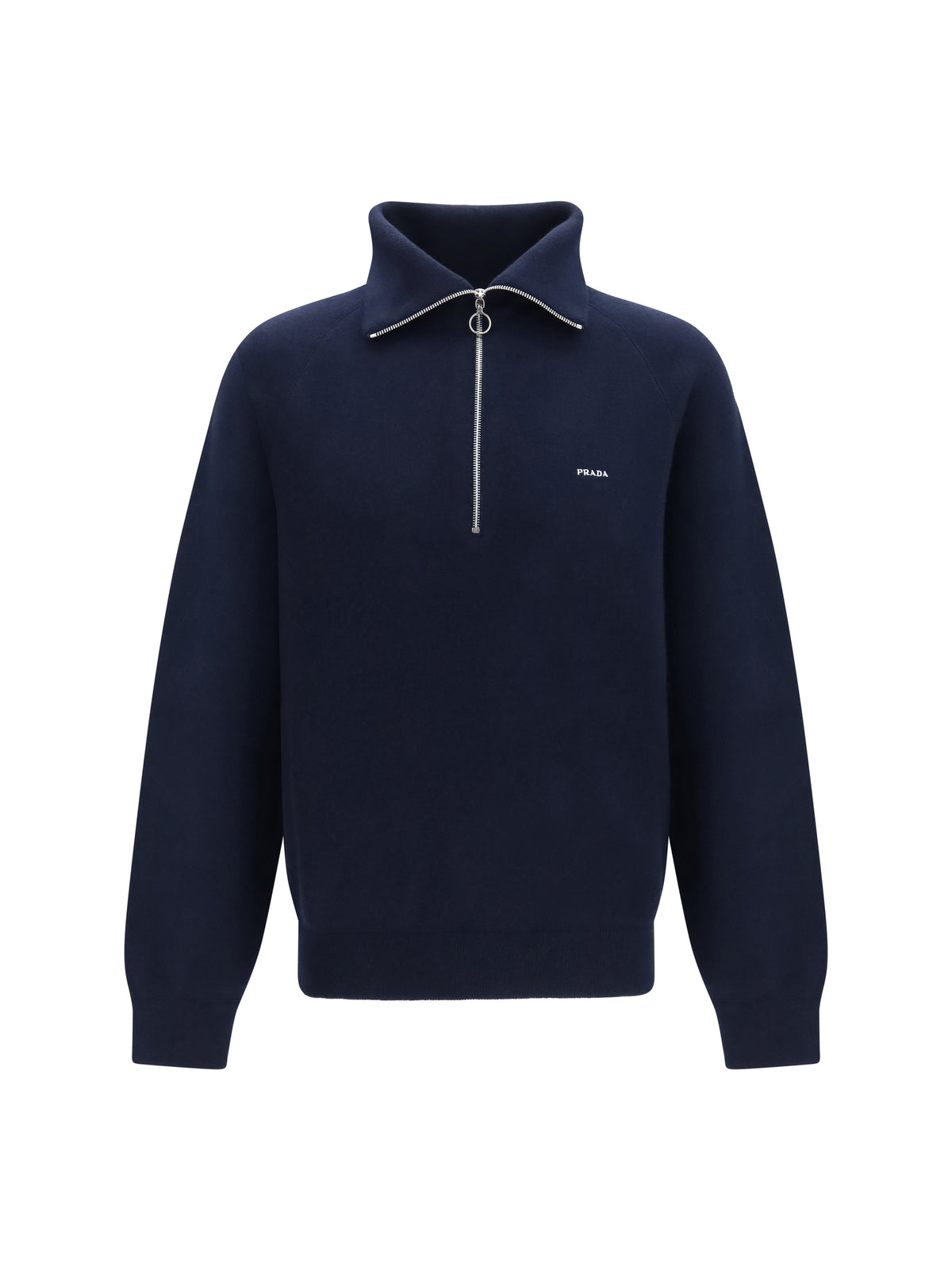 Prada Half-zip wool and cashmere Sweater - Bleu