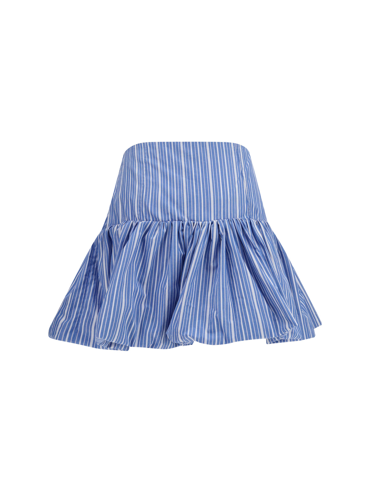 Ganni Striped mini balloon Skirt - Nouvean Navy