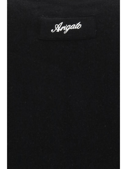 Axel Arigato Core wool zip-Up Sweater - Black