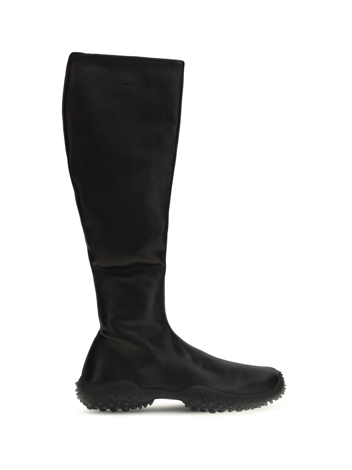 Miu Miu Stretch nappa tall Boots - Black
