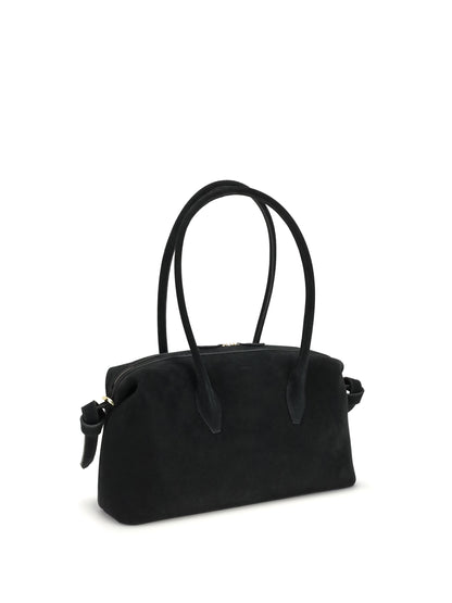 Yuzefi Brioche Shoulder Duffle Bag - Black