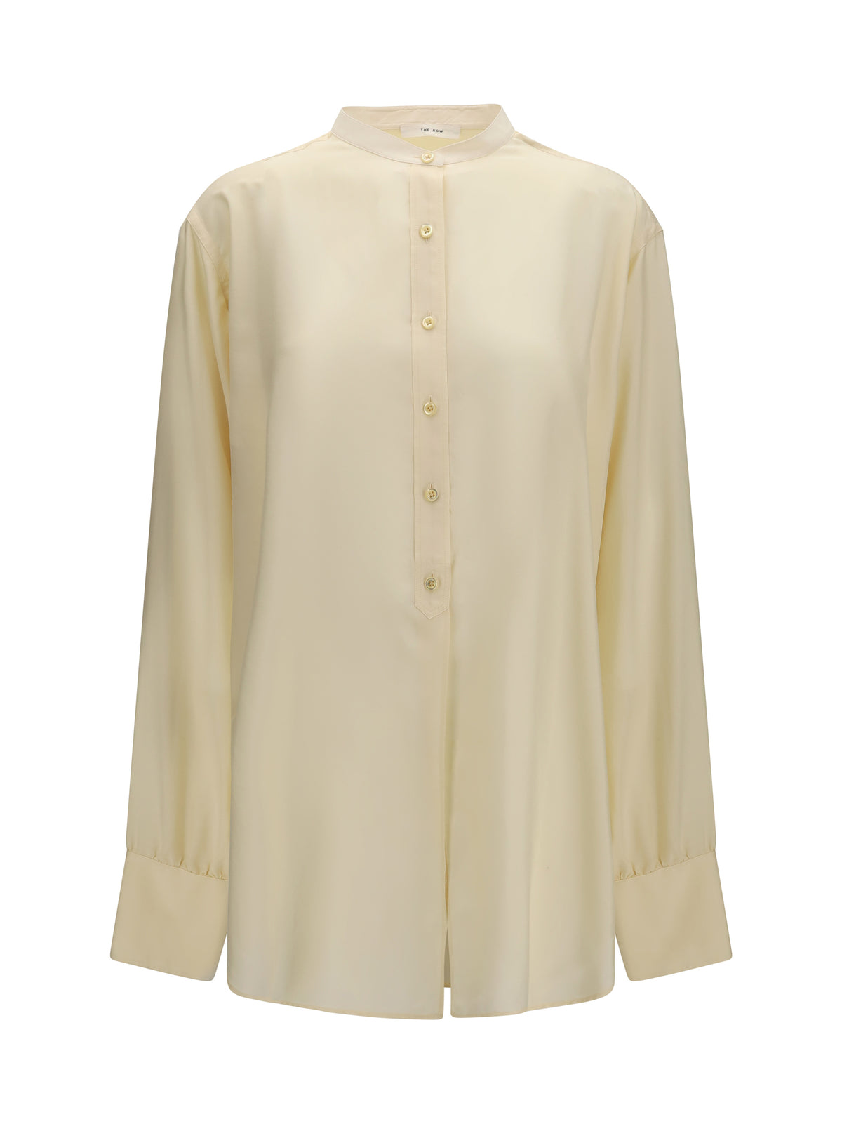 The Row Lula lightweight silk poplin Shirt - Bisque