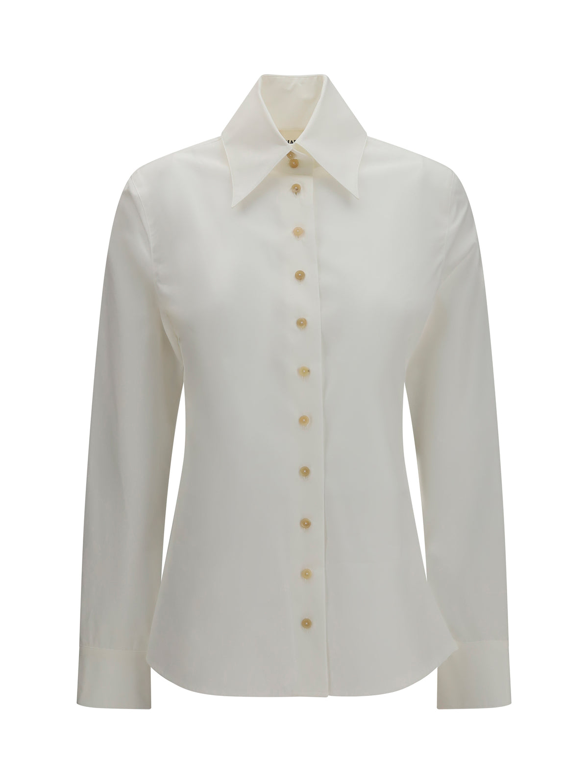 Khaite Ivy high-neck Shirt - Chalk