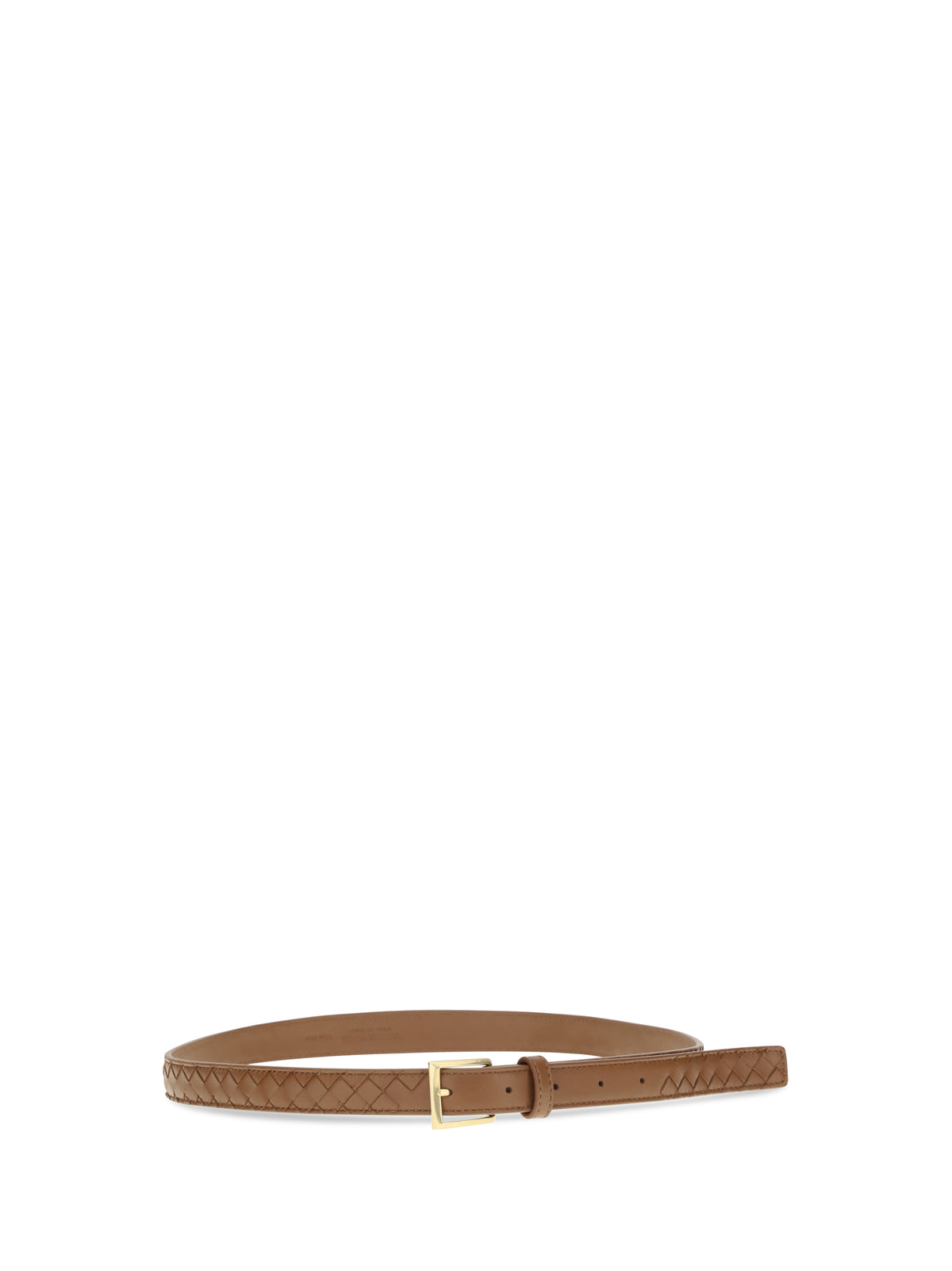 Bottega Veneta Intrecciato Belt - Tannin-Brass Vibrato