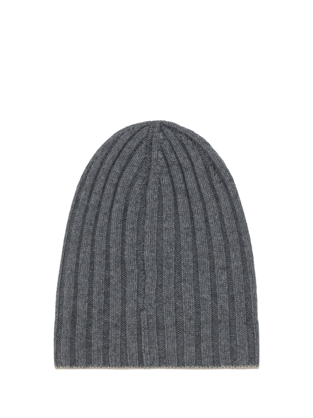 Brunello Cucinelli Beanie Hat - Grey Scuro+Sabbia