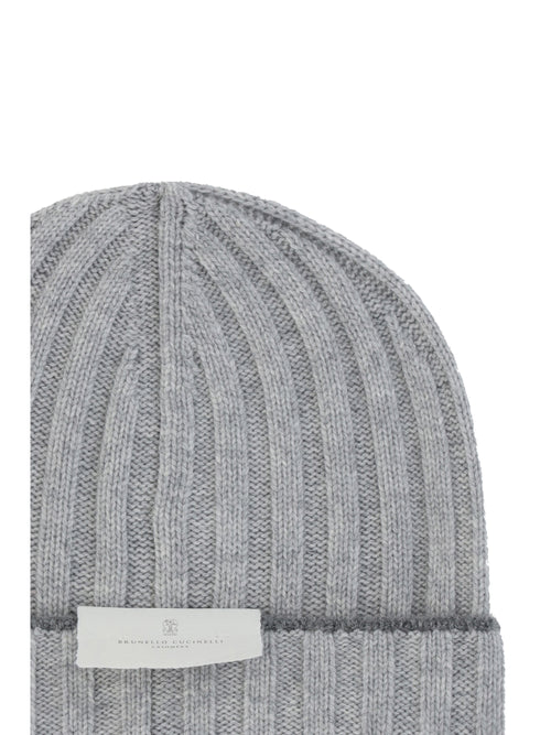 Brunello Cucinelli Beanie Hat - Ciottolo+Grigio Dark