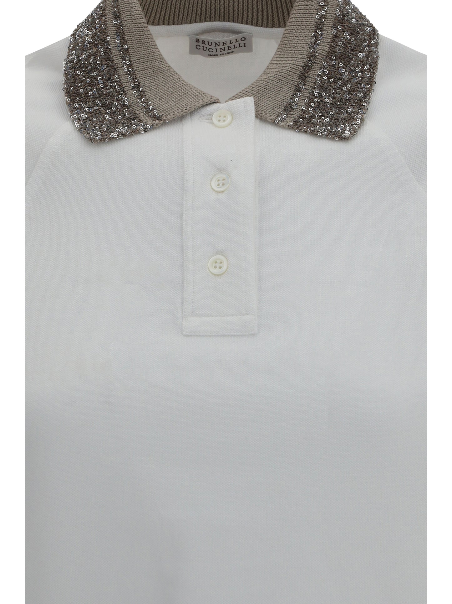 BRUNELLO CUCINELLI Polo with embellished collar